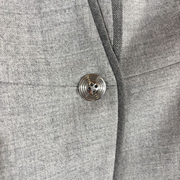 White House Black Market Womens Gray Colorblock Wool Blend Blazer Size 10 Office - Picture 5 of 16